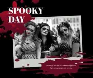 horror, fun, trick or treat, Spooky Halloween Makeup Ideas Facebook Post Template