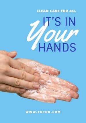 clean, medical, life, Washing Hands Healthy Tips Poster Template