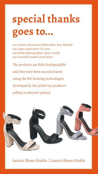 footwear, social media, shoe, Orange Fashion Branding Marketing Instagram Story Template