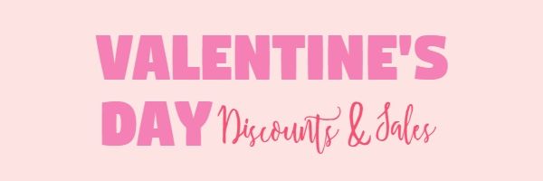 discounts, sales, festival, Valentine's day discount Email Header Template