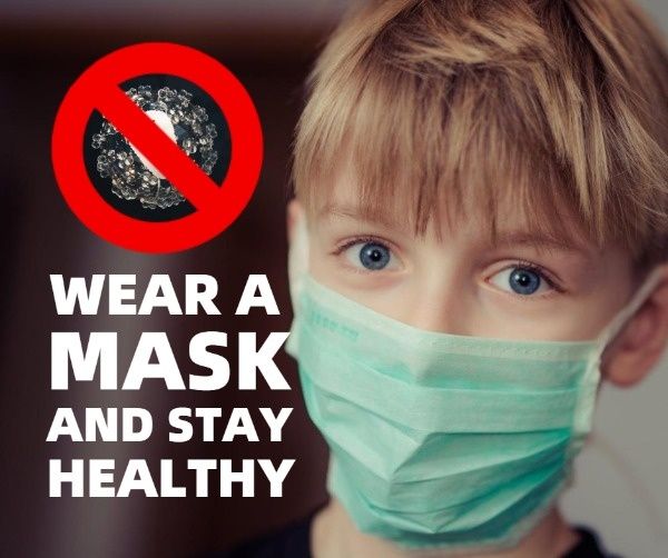 mask, virus, medical, Stay Healthy Facebook Post Template