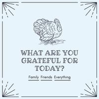 你对感恩节插图有什么感激之情 Instagram帖子