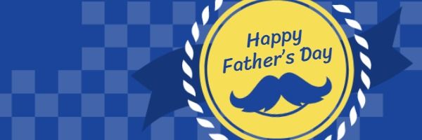 greeting, celebrate, celebration, Happy father's day blue Email Header Template