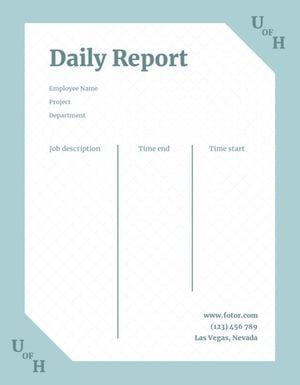 task, progress, modern,  Minimalist Green Work  Daily Report Template