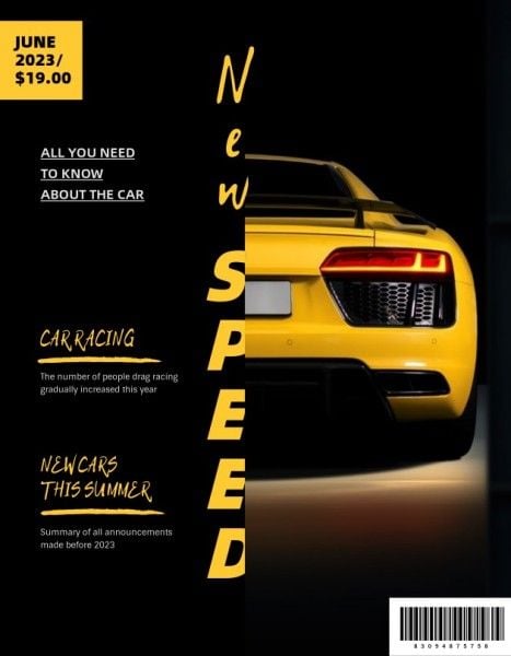 speed, poster, vehicle, News Car Magazine Book Magazine Cover Template