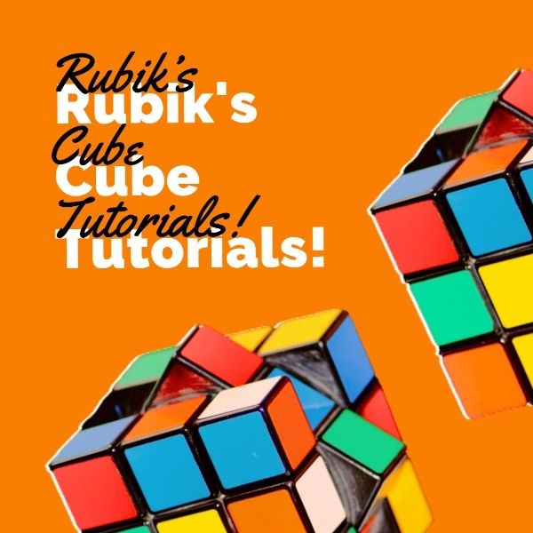 game, youtube, video, Rubik's Cube Tutorial Instagram Post Template