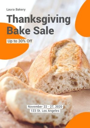 sale, bake, bakery, Baking Thanksgiving Poster Template