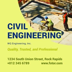 Civil Engineering Company Instagram Post