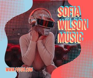 song, people, sound, Red Rock Wilson Music Facebook Post Template