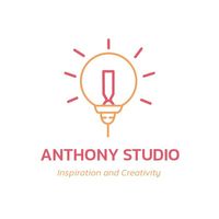 粉红安东尼工作室标志设计 Logo
