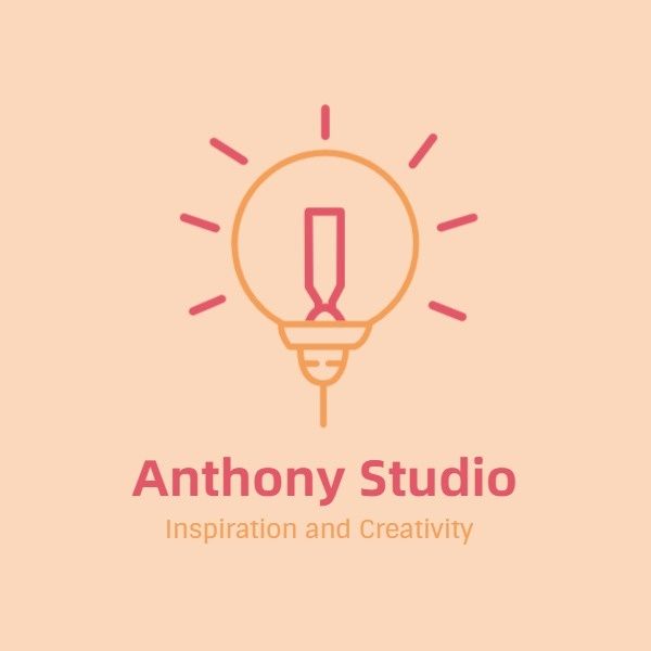 Pink Anthony Studio Logo Design Logo