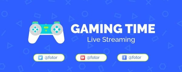 Blue Gaming Time Twitch Banner