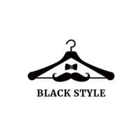 黒と白の男のファッションストア ロゴ