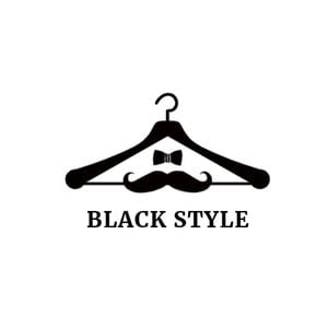 Black And White Man Fashion Store Logo