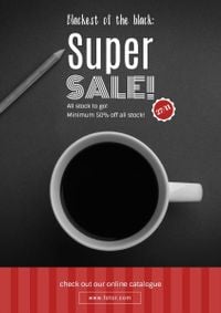 black friday, promotion, retail, Black Coffee Store Flyer Template