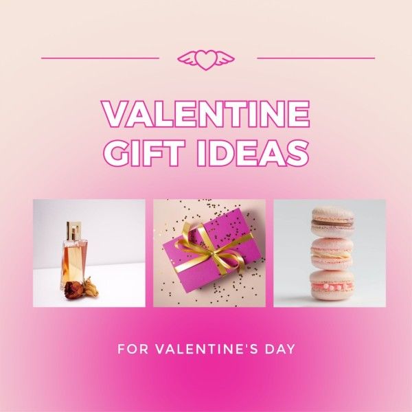 粉紫色照片拼贴爱情礼物的想法 Instagram帖子