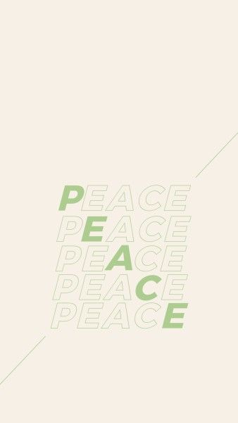 peace, written words, simple, Beige Minimal Text Mobile Wallpaper Template