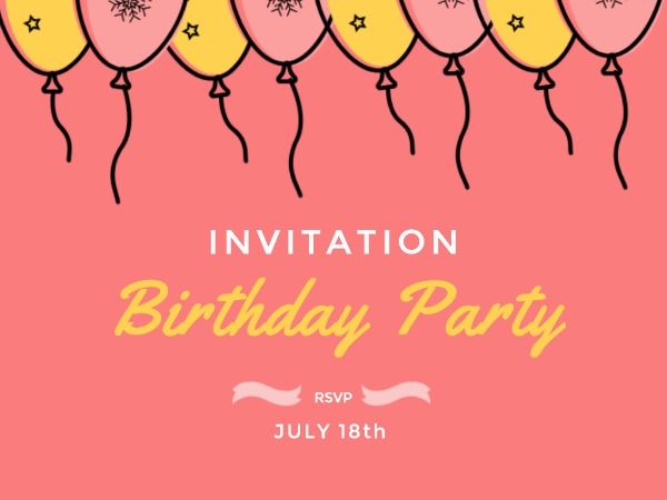 event, greeting, wishing, Birthday party invitation Card Template