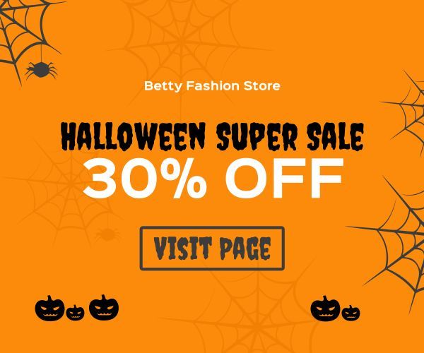 discount, offer, business, Fashion Store Halloween Super Sale Large Rectangle Template