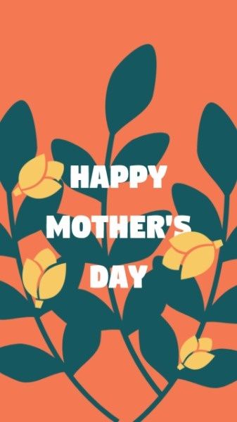 happy mother, woman, mom, Flower Mobile Wallpaper Template