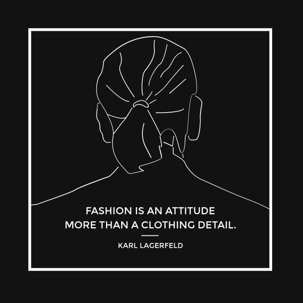 chanel, attitude, fashion icon, Fashion Quote By Karl Lagerfeld Instagram Post Template