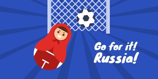 fifa, football match, lifestyle, Russian world cup Twitter Post Template