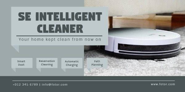 homeware, brand, appliance, Dark Green Intelligent Cleaner Sale Twitter Post Template