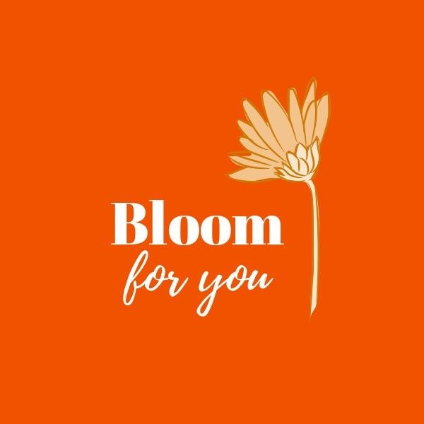 flower, plant, minimalist, Red Bloom Logo Logo Template