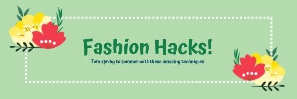 Green Fashion Haul Banner Twitter Cover