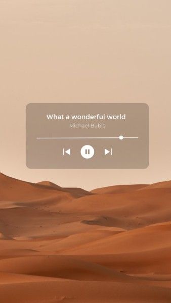 sand, music, nature, Yellow Desert And Sky Mobile Wallpaper Template