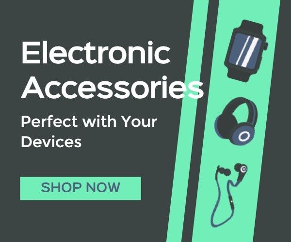 gadget, online sale, promotion, Electronics Accessories Banner Ads Medium Rectangle Template