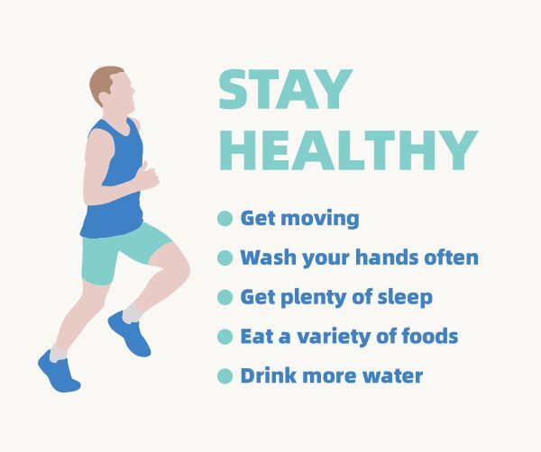 Stay Healthy Life Tips Facebook Post