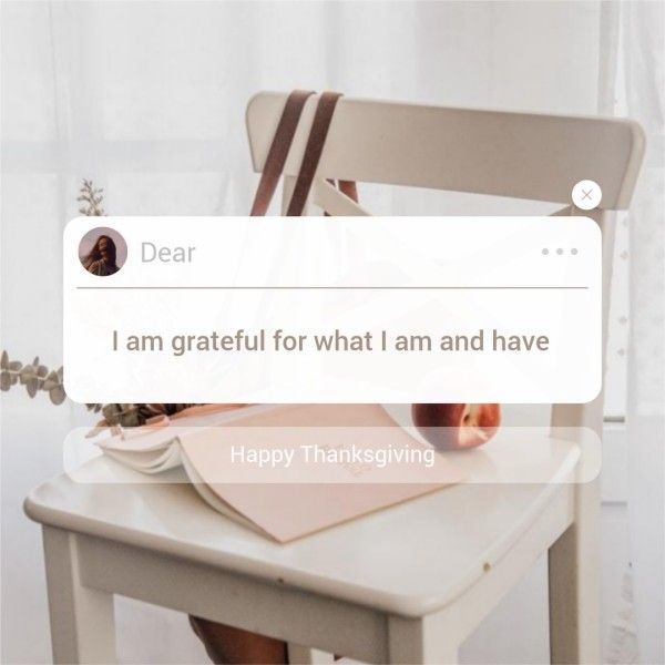 grateful, gratitude, greeting, Thanksgiving Notification Instagram Post Template