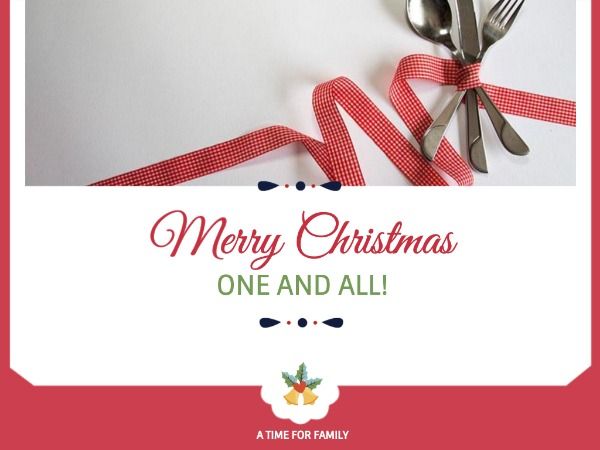 家族のためのクリスマス メッセージカード