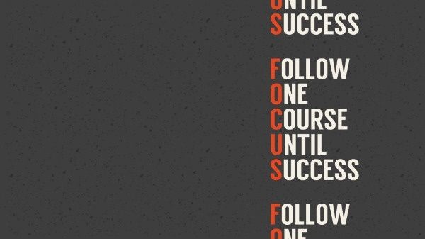 focus, fighting, motto, Black Simple Success Quotes Desktop Wallpaper Template