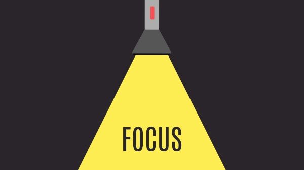 slogan, work, life, Black & Yellow Focus Desktop Wallpaper Template