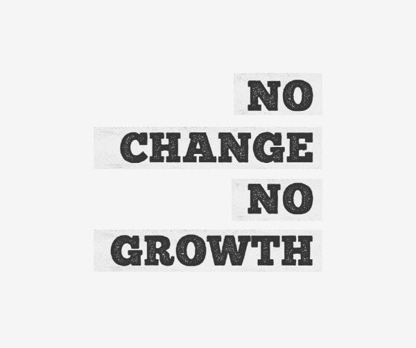 no change no growth, inspiration, texture, Short Change Quote Facebook Post Template