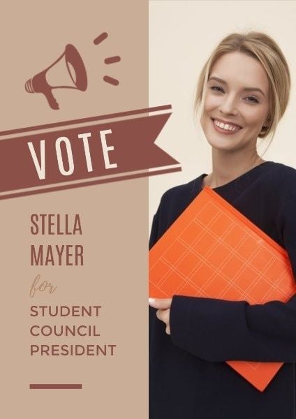 生徒会長に投票する ポスター