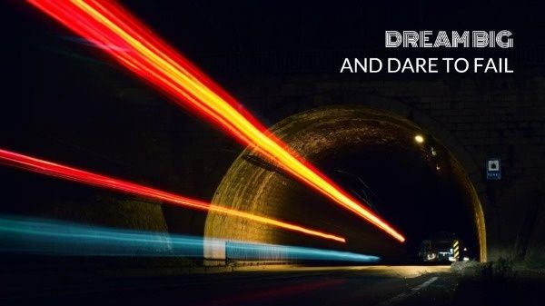dream, life, light, Dark Tunnel Inspirational Quote Desktop Wallpaper Template