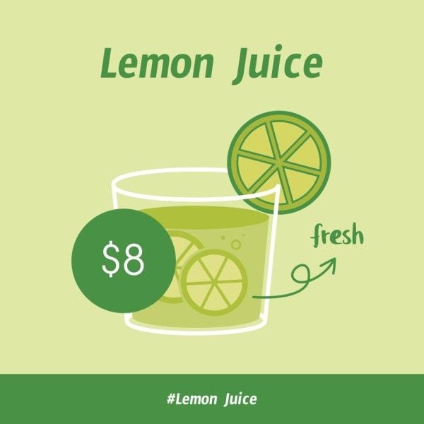 beverages, brand building, photo, Green Healthy Juice Drink Branding Instagram Post Template