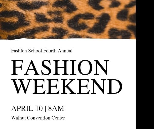 Leopard Fashion Weekend Event Facebook Post