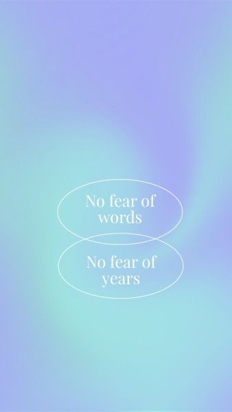 quote, dreamy, Blue Gradient Text Mobile Wallpaper Template