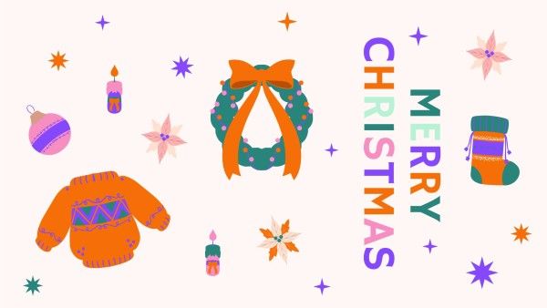 merry christmas, christmas, new year, Pink Cartoon Illustration Background Desktop Wallpaper Template