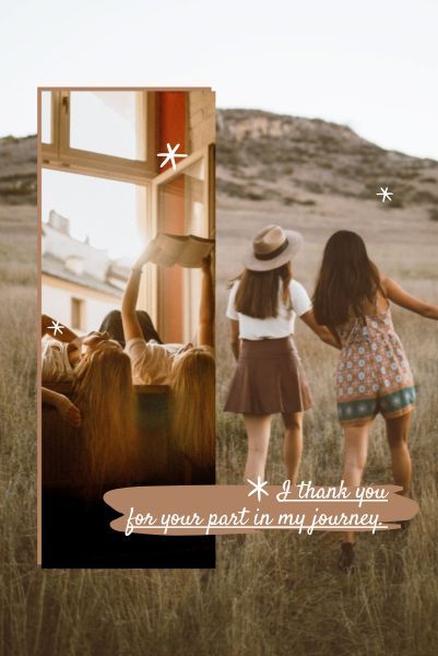 thank, friendship, love, Close Friends Pinterest Post Template