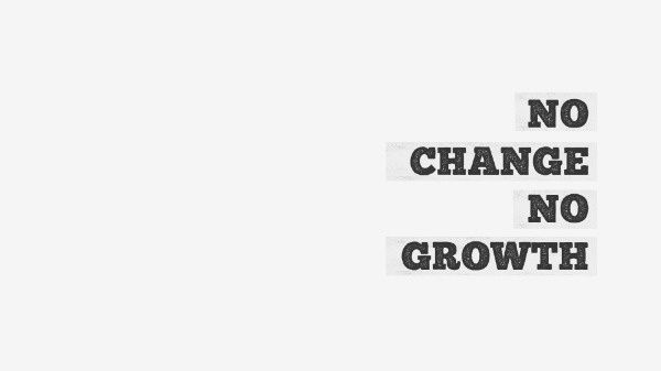 quote, inspiration, background, Simple White No Change No Growth Wallpaper Desktop Wallpaper Template