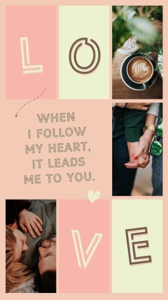 event, romantic, romance, Valentine's Day Collage Mobile Wallpaper Template