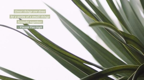 slogan, quote, inspirational, Simple Green Plant Desktop Wallpaper Template