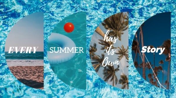 ocean, collage, seaside, Summer Seashore Travel Youtube Channel Art Template
