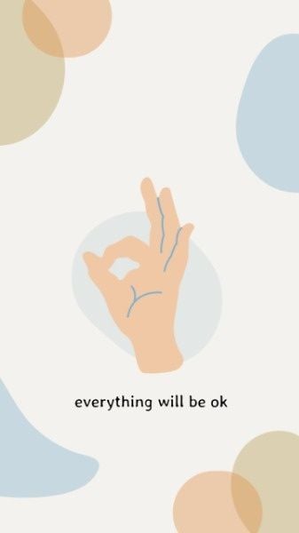 healing, warm, ok, Illustration Gesture Mobile Wallpaper Template
