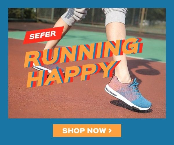 wearing, shoes, sale, Running Shoe Online Ads Facebook Post Template